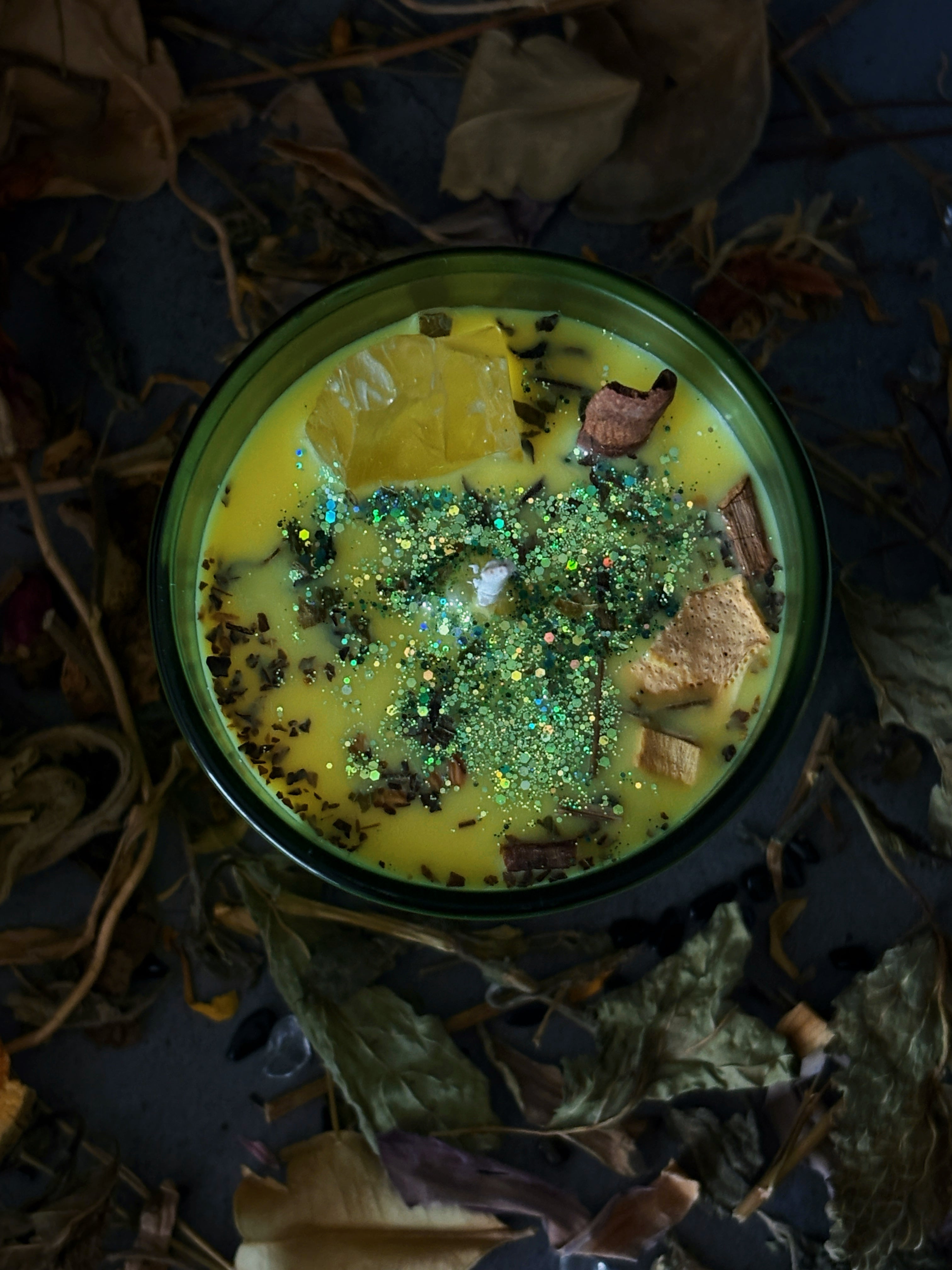 Golden Rain Candle Wealth & Flow