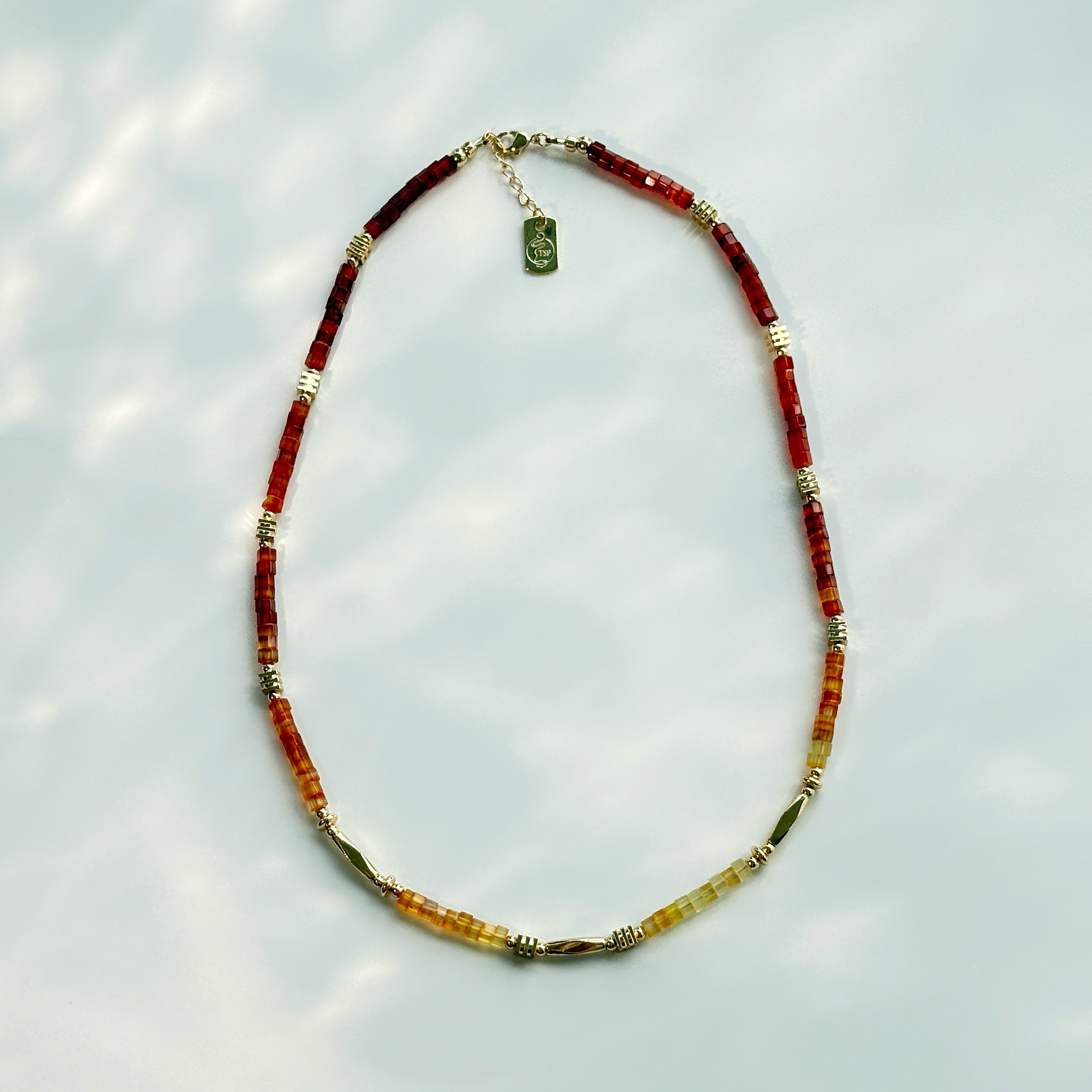 Fire Fox Gradient Agate Passion Transformation Necklace