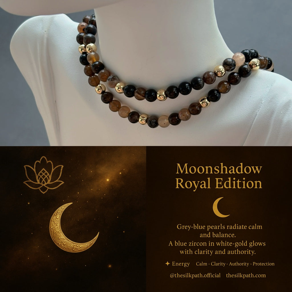 Relic Bloom Black Sakura Agate Zircon Transformation Necklace