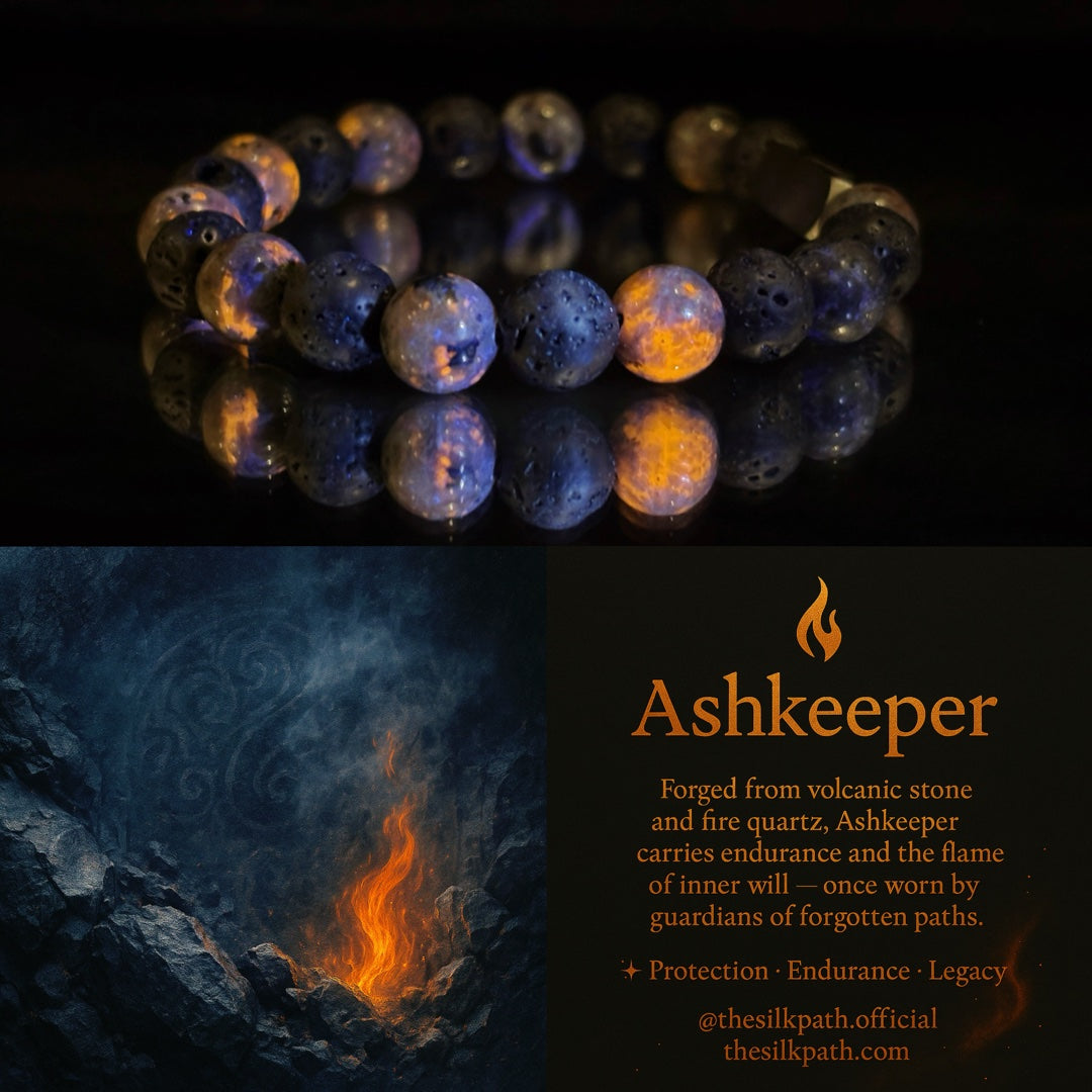 Ashkeeper Volcanic Stone Fire Quartz Willpower Bracelet