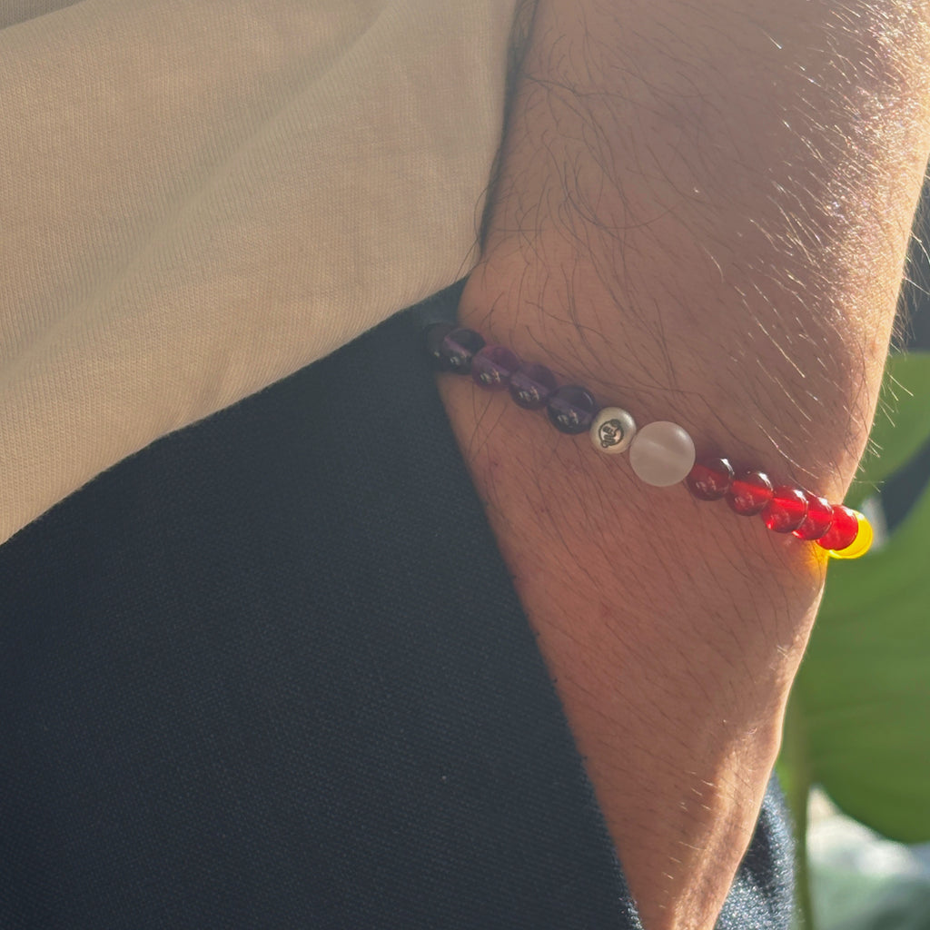 Rainbow colored gemstones Inclusive Bracelet