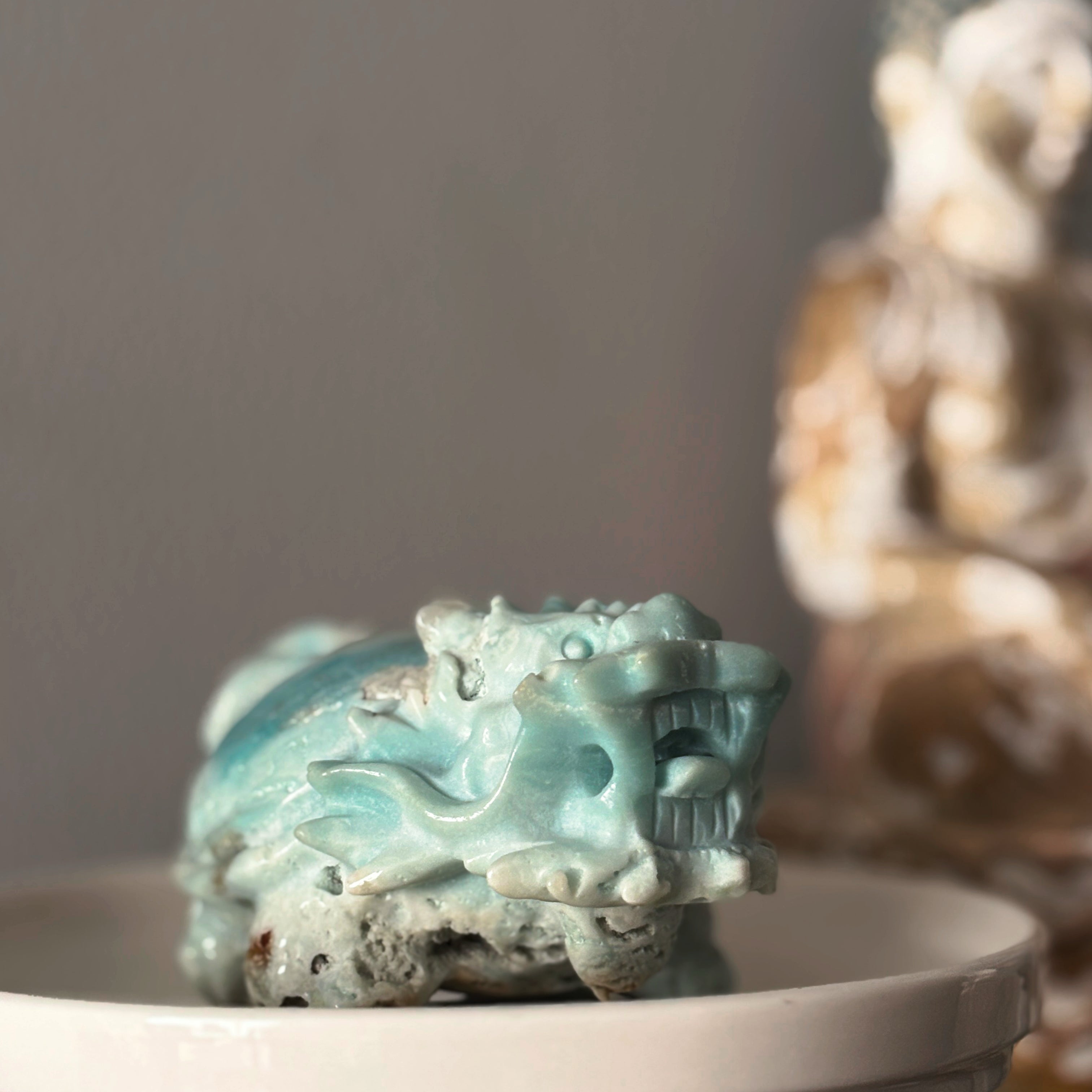 Feng Shui Guardians Amazonite Dragon Turtle Feng Shui Prosperity Statue