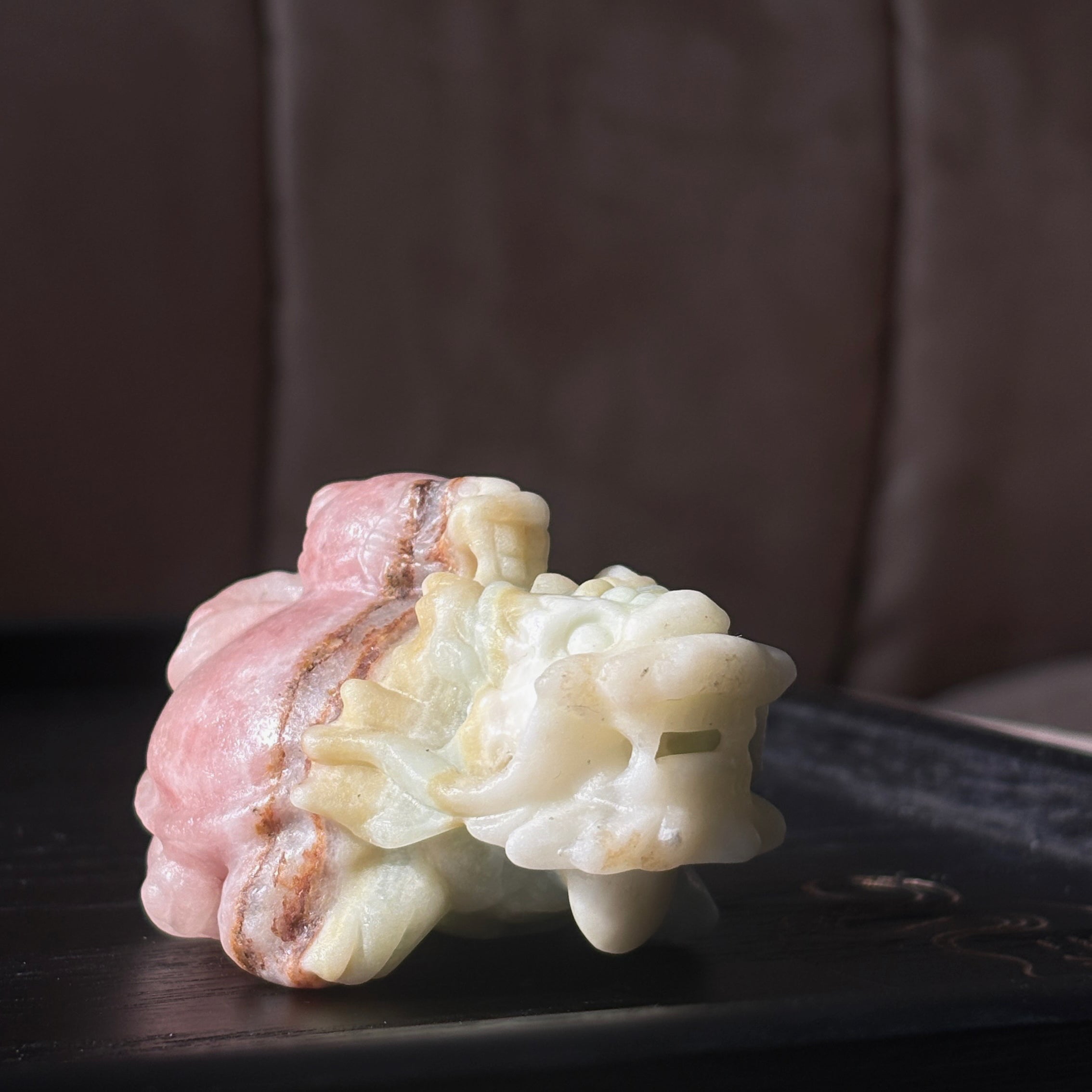 Feng Shui Guardians Caribbean Calcite Dragon Turtle with Baby Feng Shui Prosperity Statue