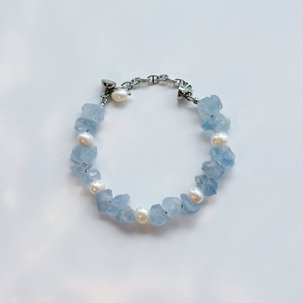 Angel’s Breath Celestite Pearl Guardian Bracelet