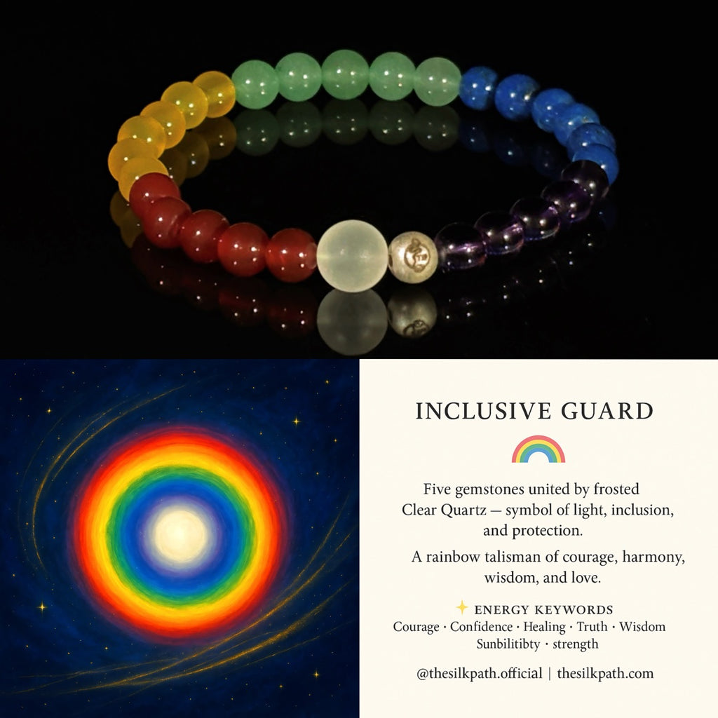 Rainbow colored gemstones Inclusive Bracelet