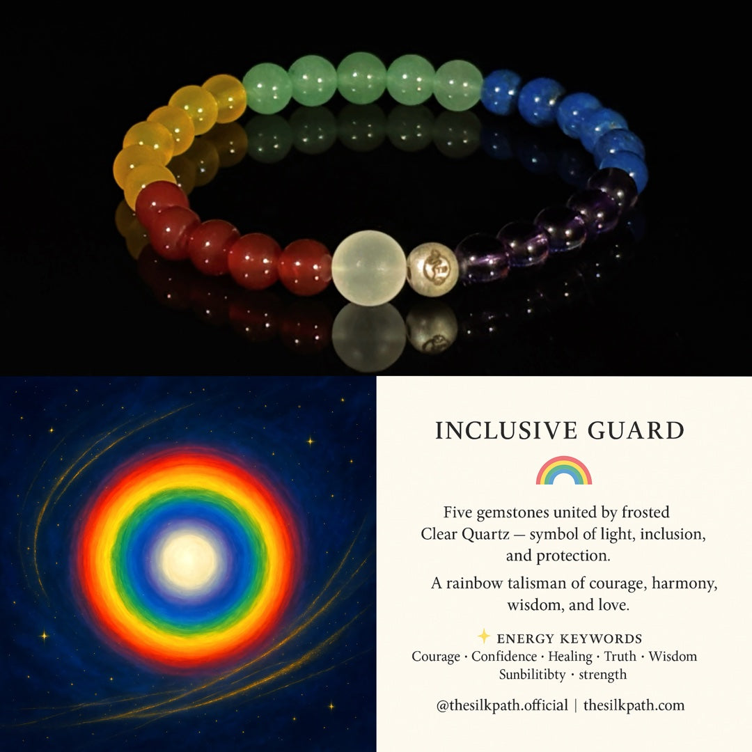 Rainbow colored gemstones Inclusive Bracelet