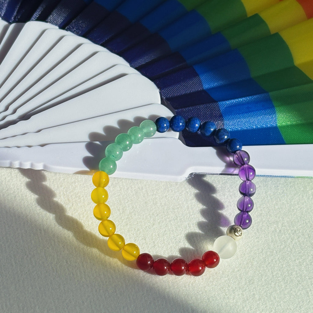 Rainbow colored gemstones Inclusive Bracelet
