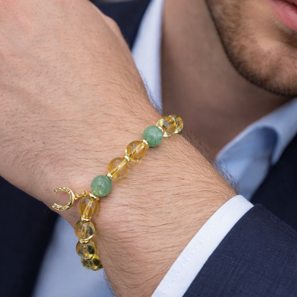 Magic Series Golden Rain Citrine Green Aventurine Prosperity Bracelet