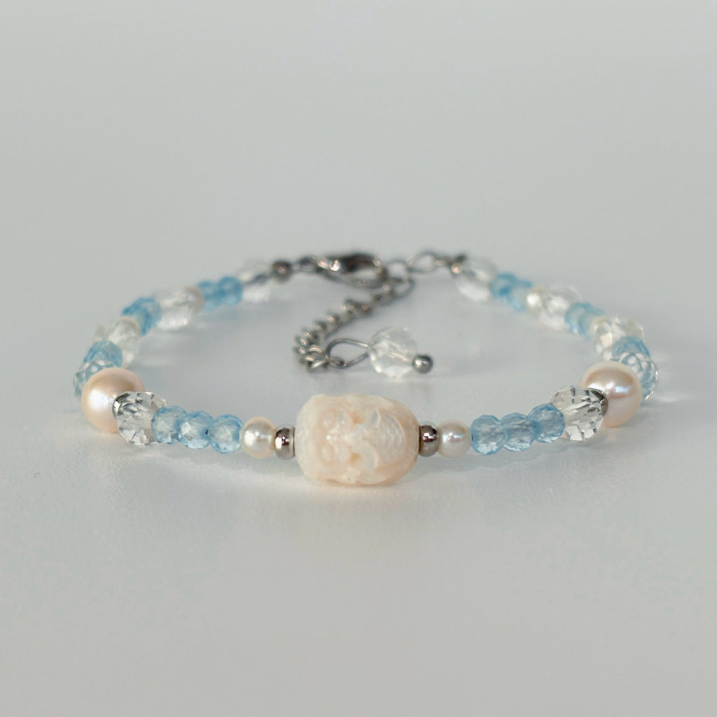 Ocean’s Whisper Blue Topaz Self-love Divine Femininty Bracelet