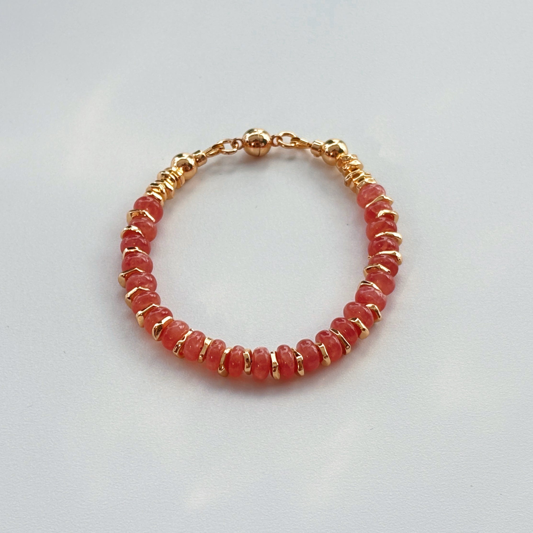 Heartflow Rhodochrosite Heart Chakra Healing Bracelet