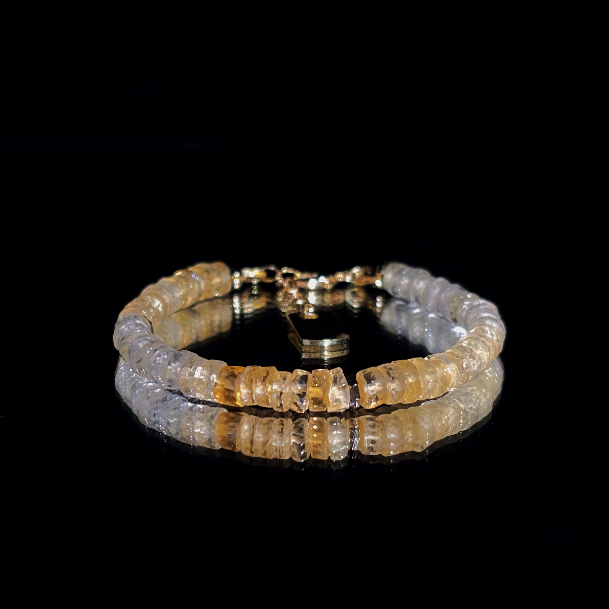 Golden Light Faceted Gradient Citrine Manifestation Bracelet