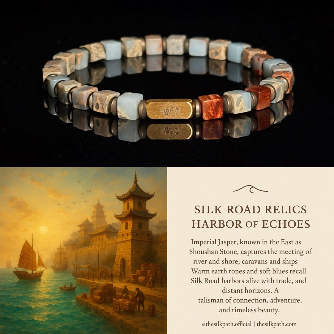 Harbor Of Echoes Aqua Terra Jasper Grounding Bracelet