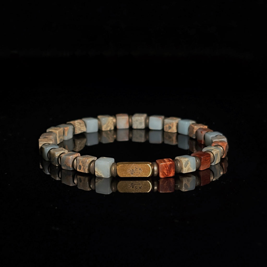 Harbor Of Echoes Aqua Terra Jasper Grounding Bracelet