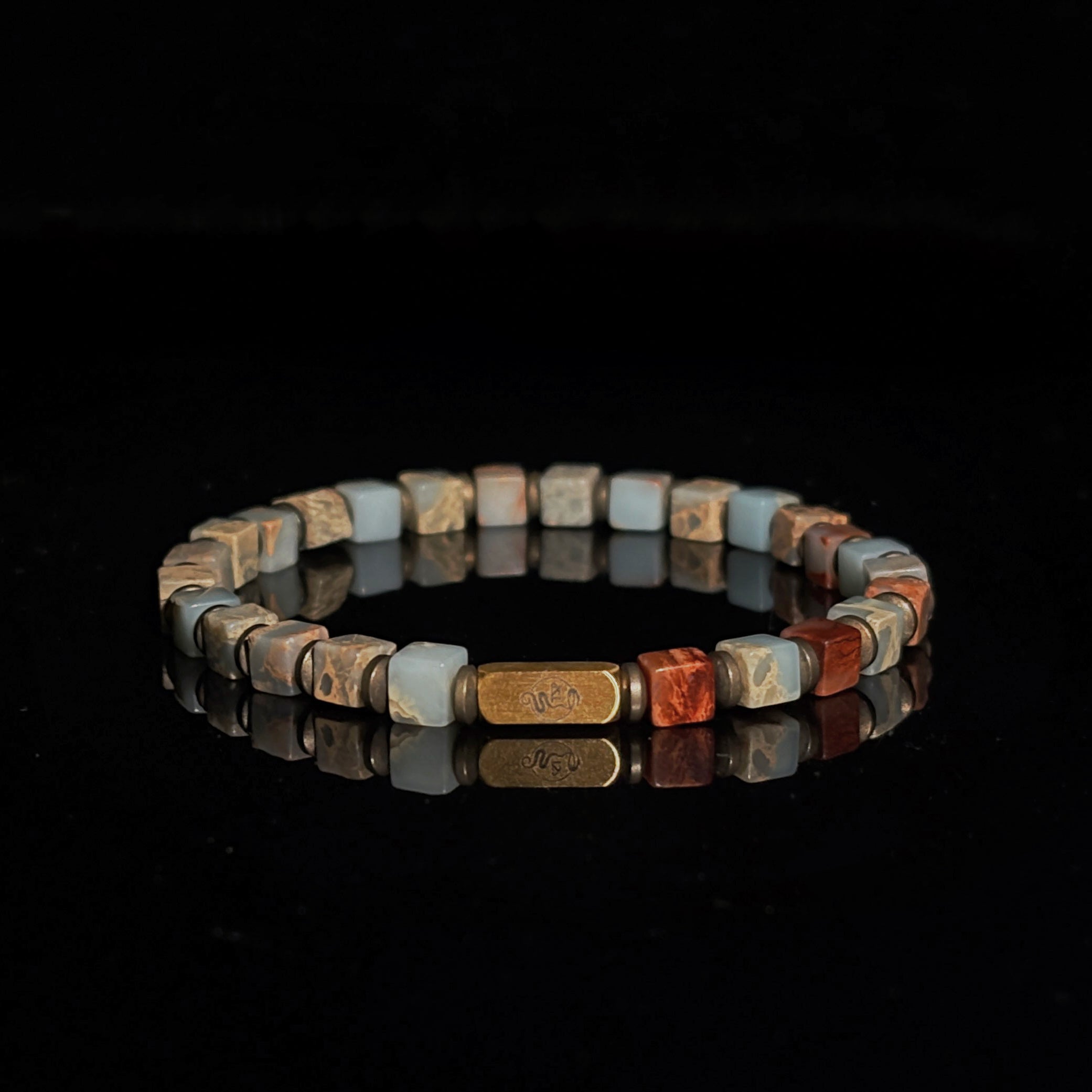 Harbor Of Echoes Aqua Terra Jasper Grounding Bracelet