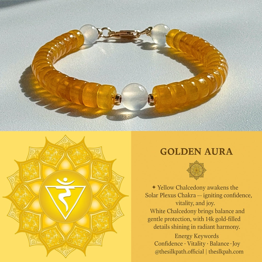 Golden Aura Yellow Chalcedony Confidence Vitality Bracelet