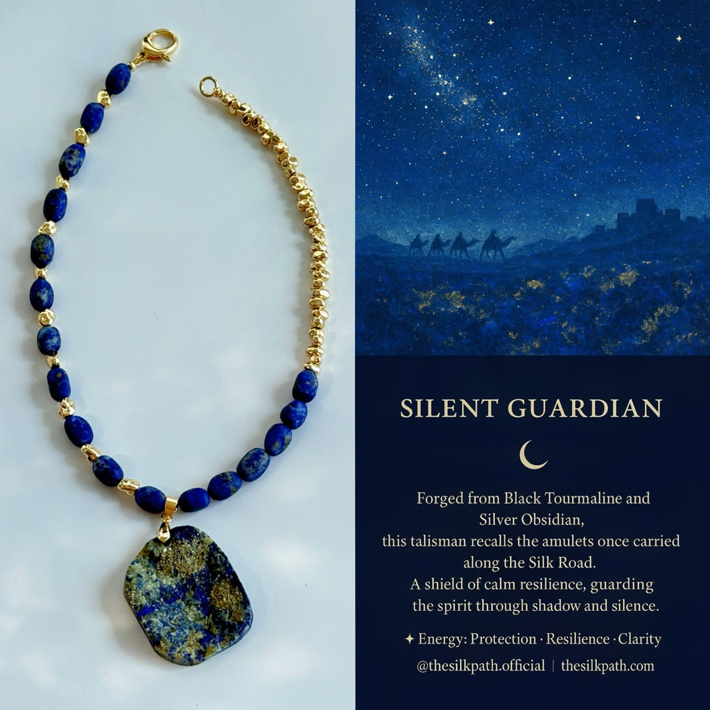 Celestial Lapis Raw Lapis Lazuli Asymmetrical Necklace