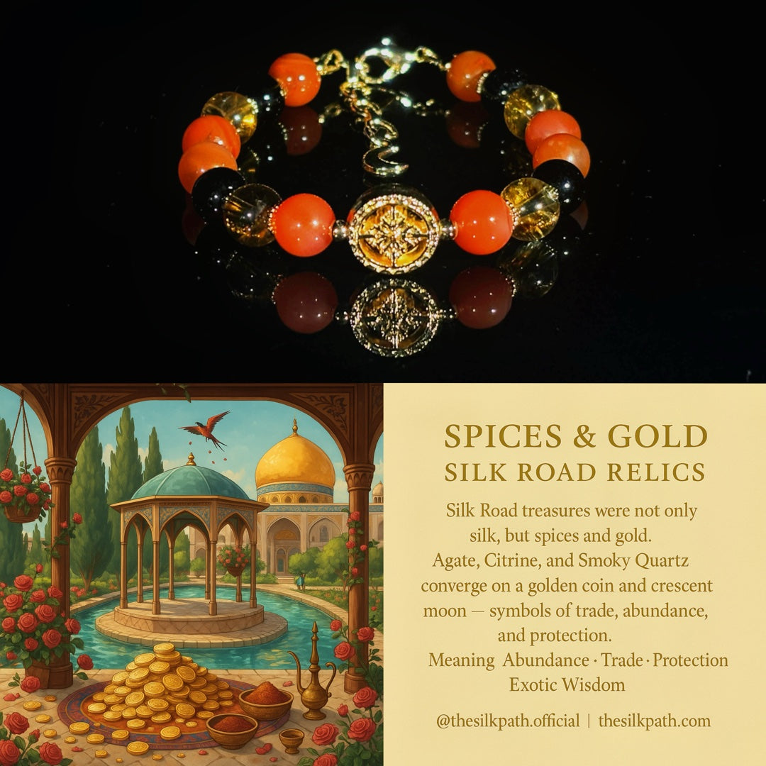 Spices & Gold Red Agate Citrine Abundance bracelet