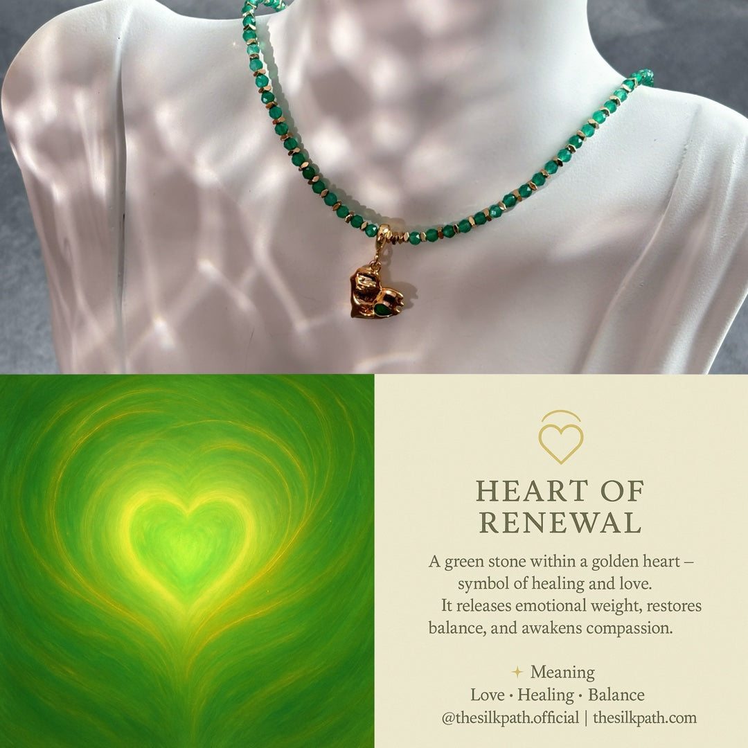Heart of Renewal Green Agate Heart Chakra Necklace
