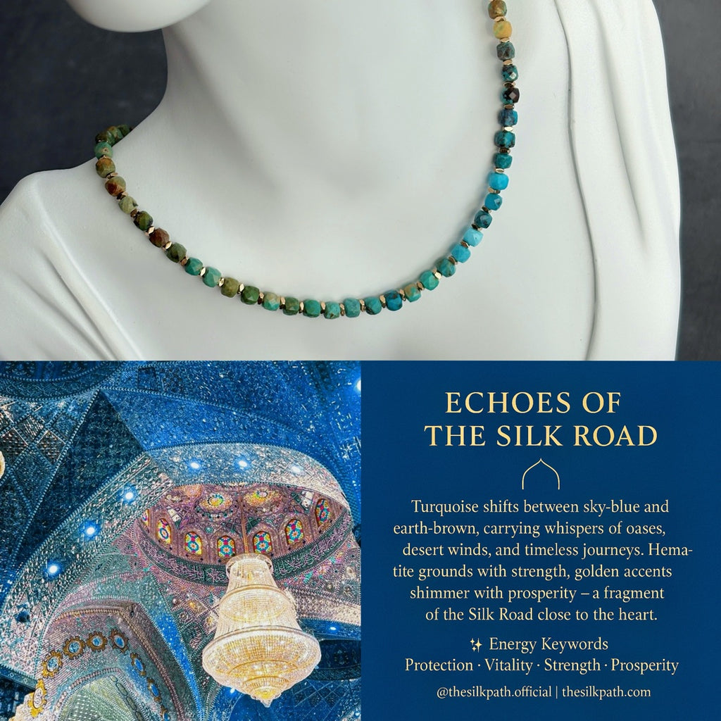 Echoes Of The Silk Road · Turquoise Crystal Necklace
