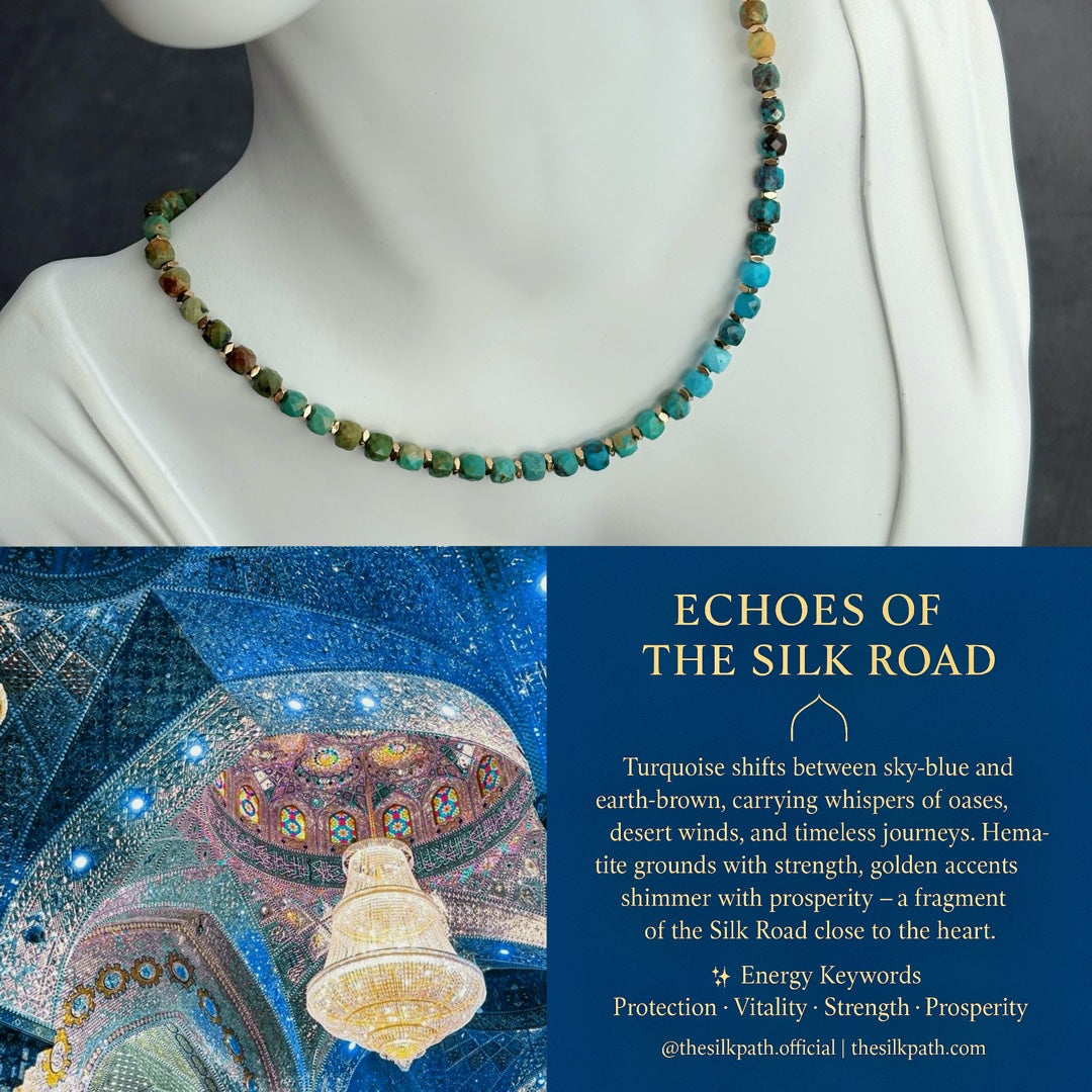 Echoes Of The Silk Road · Turquoise Crystal Necklace