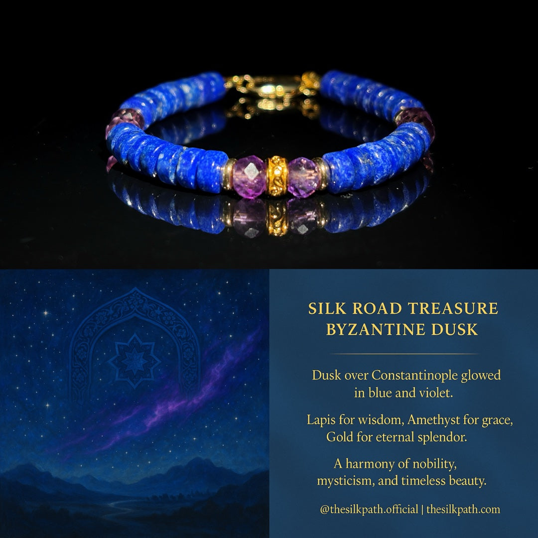 Byzantine Dusk Lapis Lazuli Amethyst Wisdom bracelet