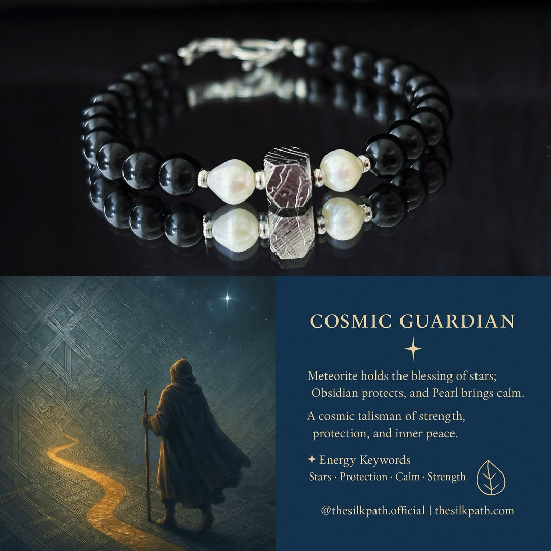 Cosmic Guardian Obsidian Pearl Inner light Bracelet