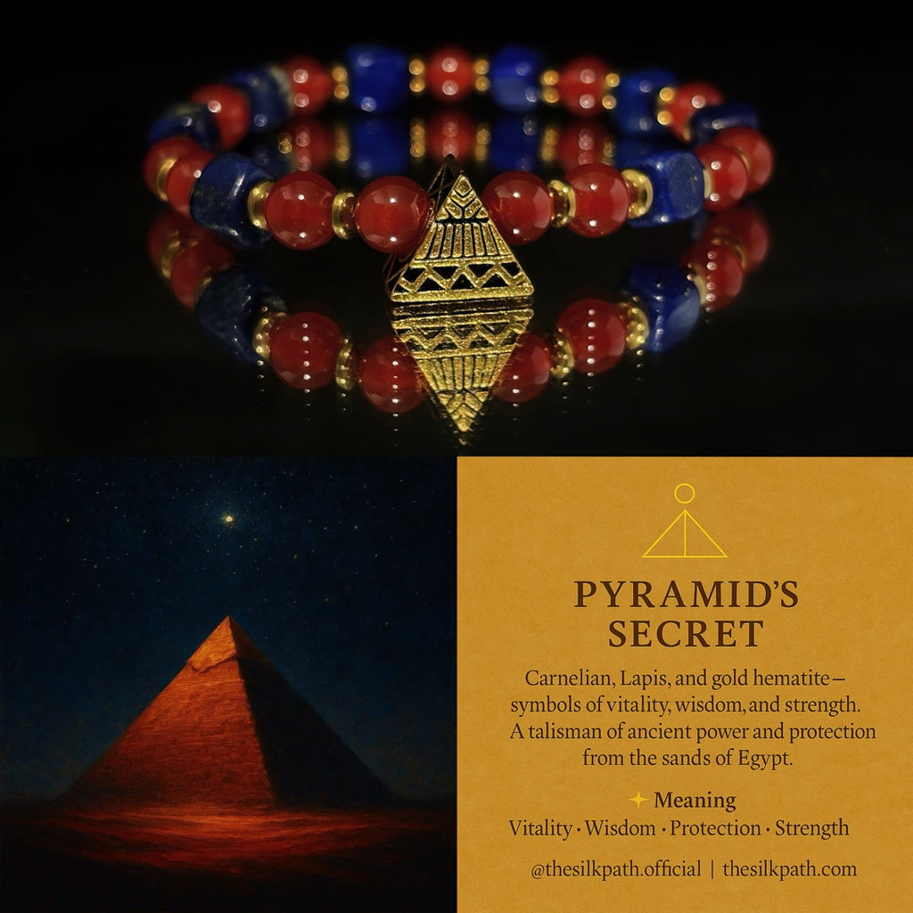 Pyramid’s Secret Carnelian Lapis Lazuli Crystal Bracelet