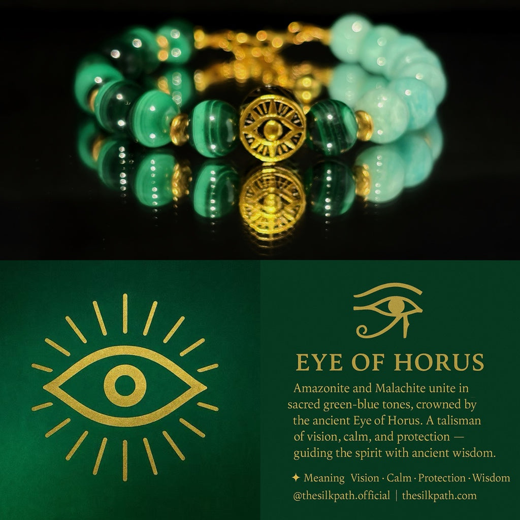 Eye Of Horus Amazonite Malachite Awakeningl Bracelet