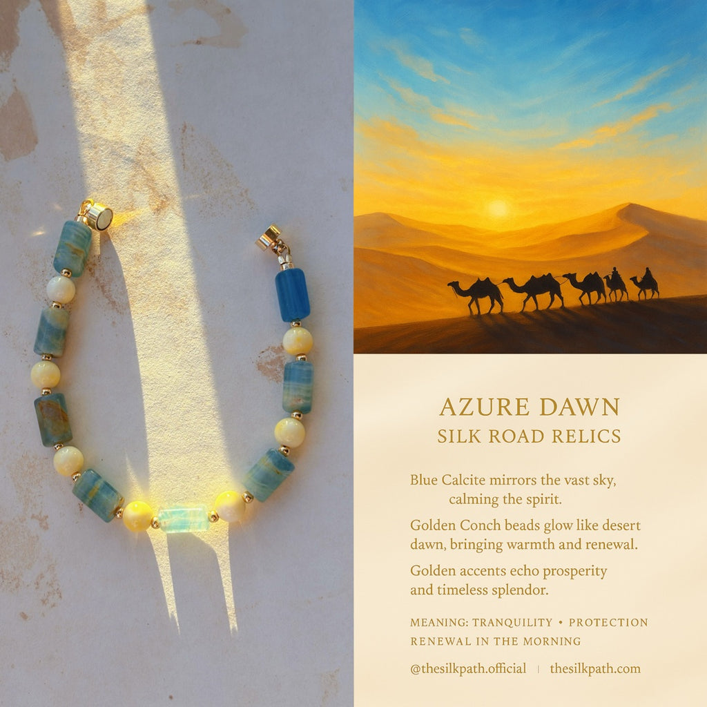 Azure Dawn Blue calcite tranquility Calm Bracelet