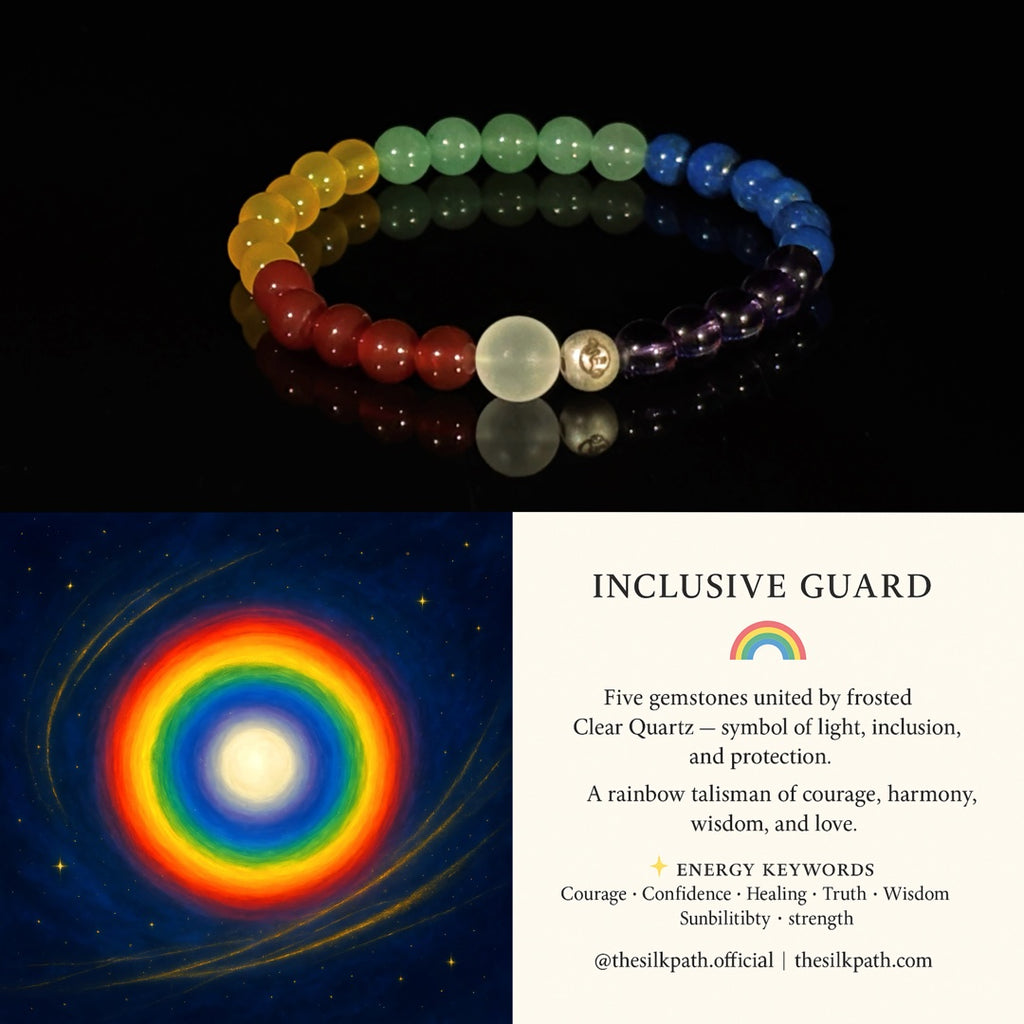 Rainbow colored gemstones Inclusive Bracelet
