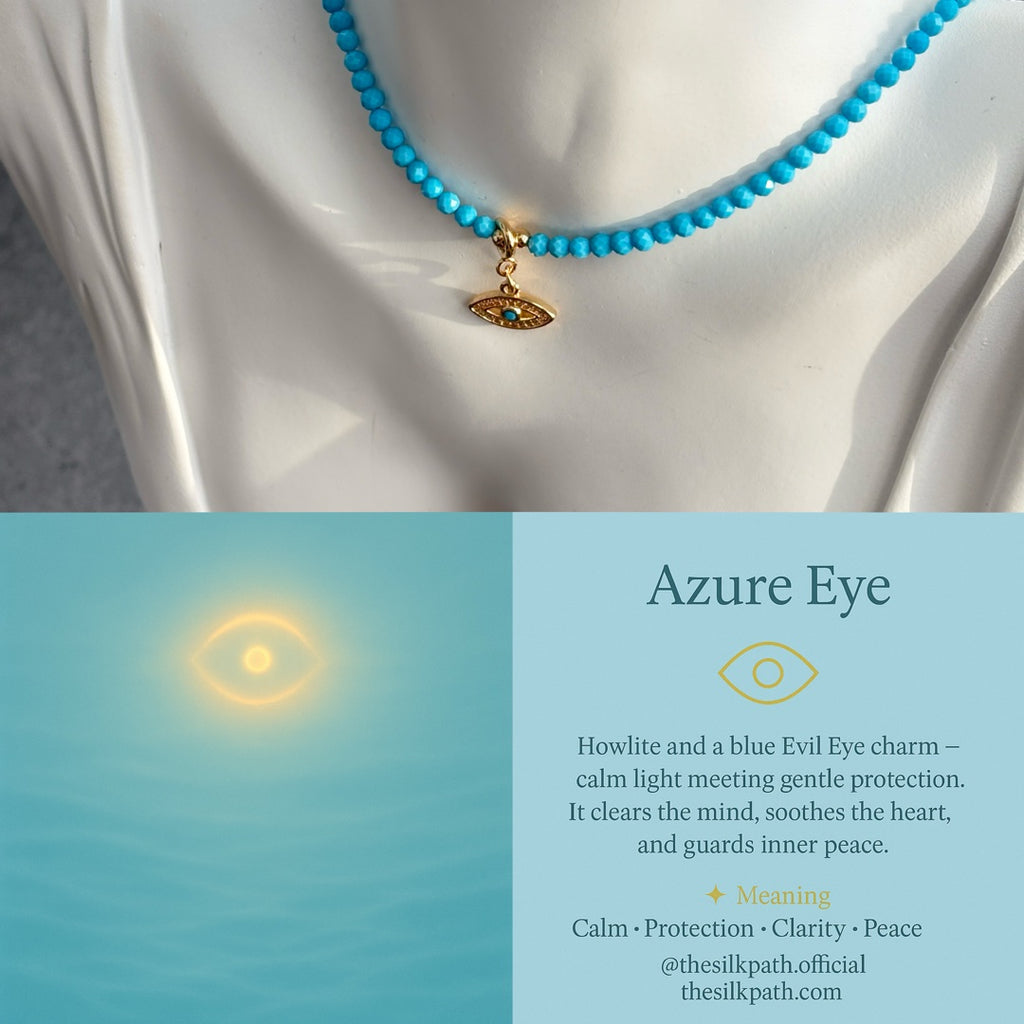 Azure Eye Howlite Evil Eye Protection Peace Balance