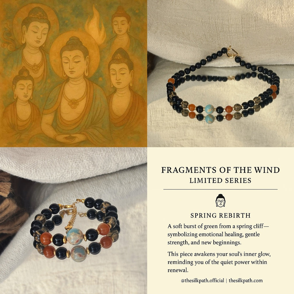 Guardian of Buddhas Obsidian Smoky Quartz Topaz Guardian Bracelet