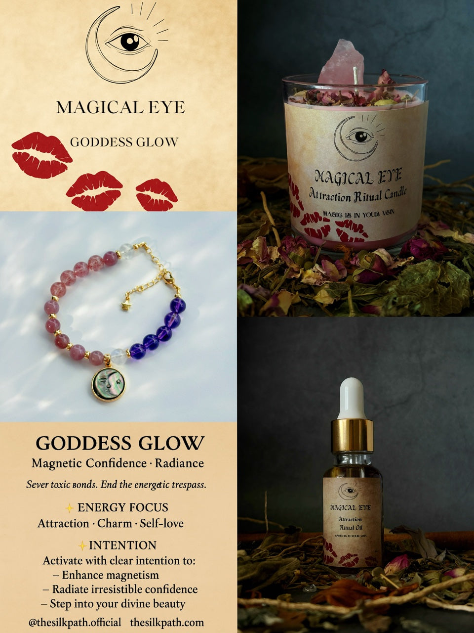 I Am the Most Beautiful (Attraction) Crystal Herbal Candle