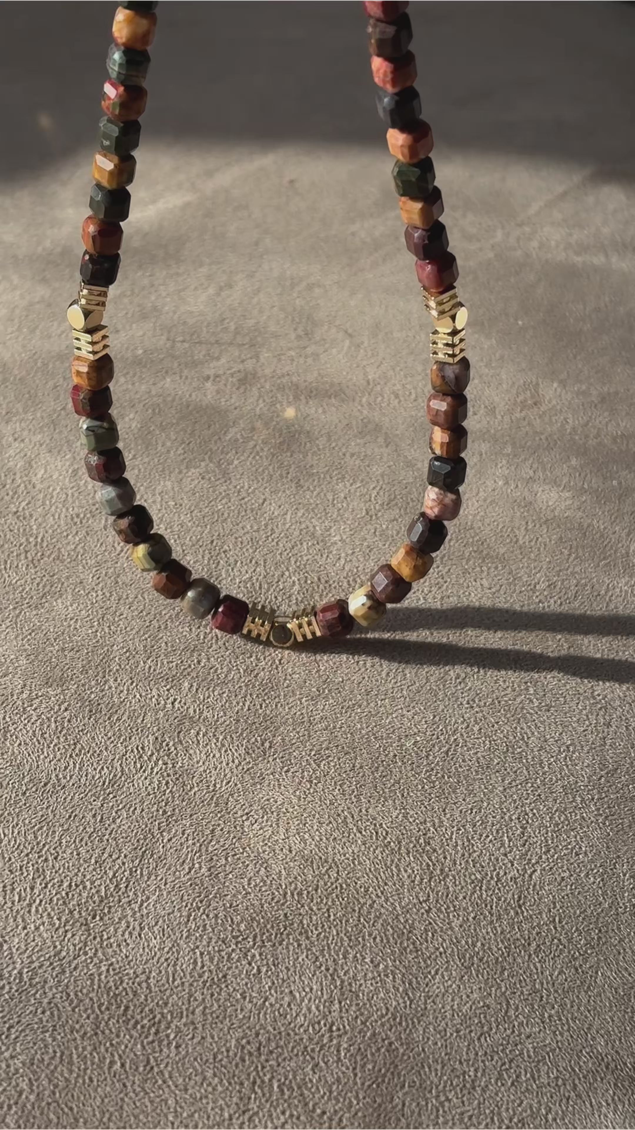Silk Road Relic Whispering Earth Picasso Jasper Grounding Necklace