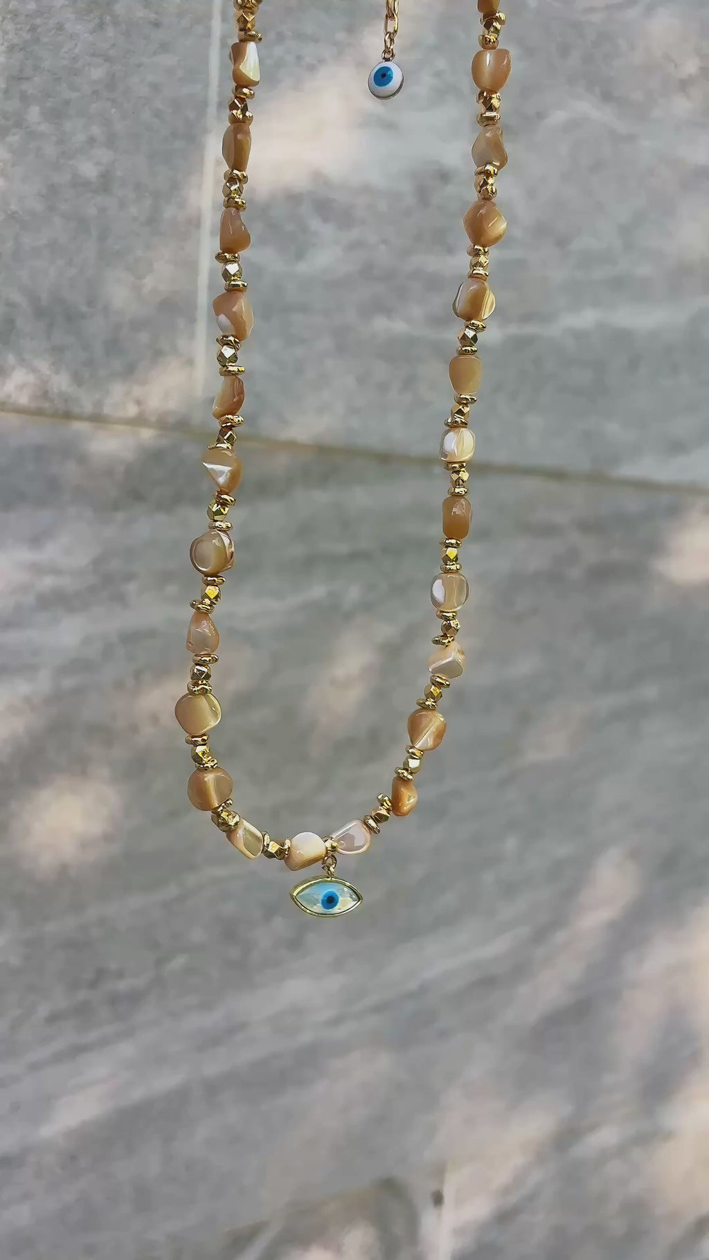 Sentinel Golden Shell Evil Eye Guardian Necklace