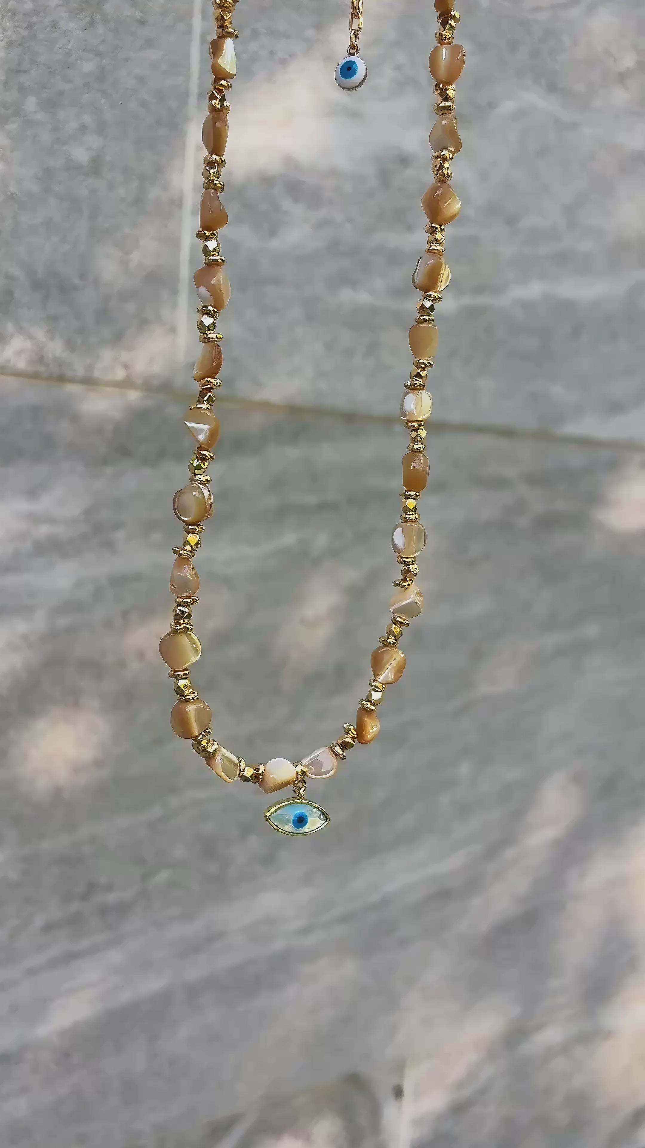 Sentinel Golden Shell Evil Eye Guardian Necklace