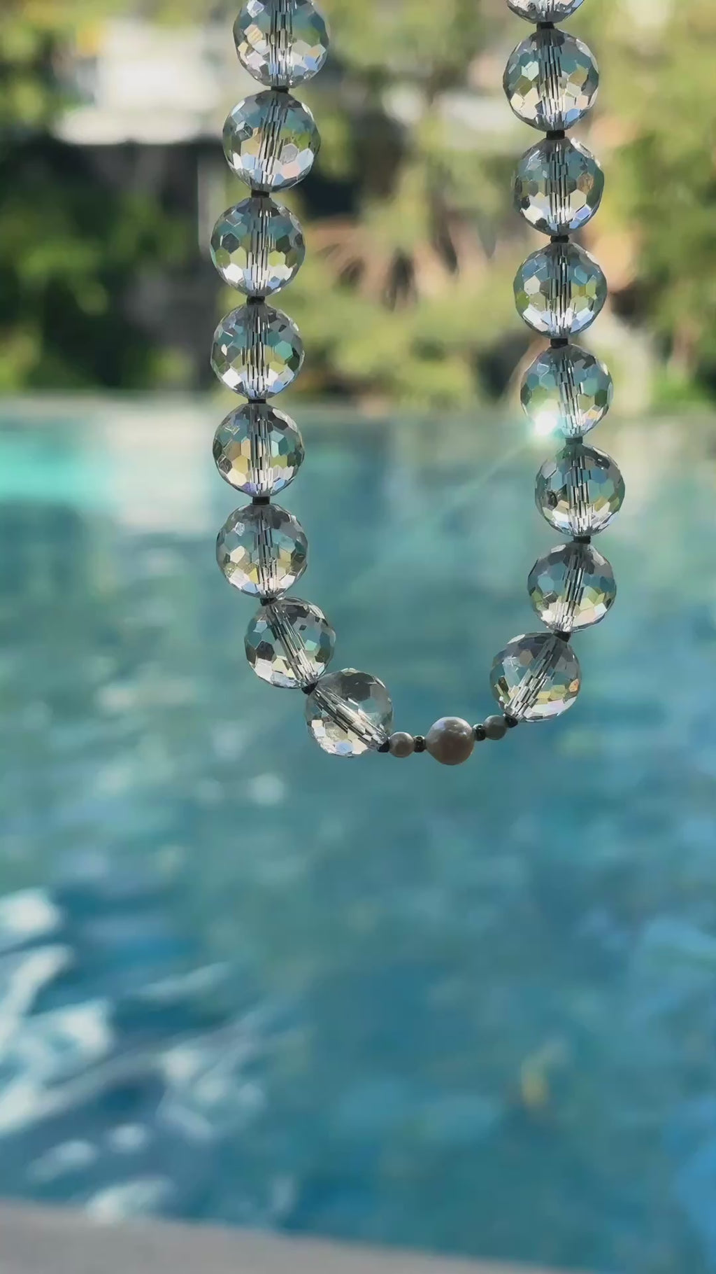 Oracle Ascendant Clear Quartz Pearl Awareness Necklace