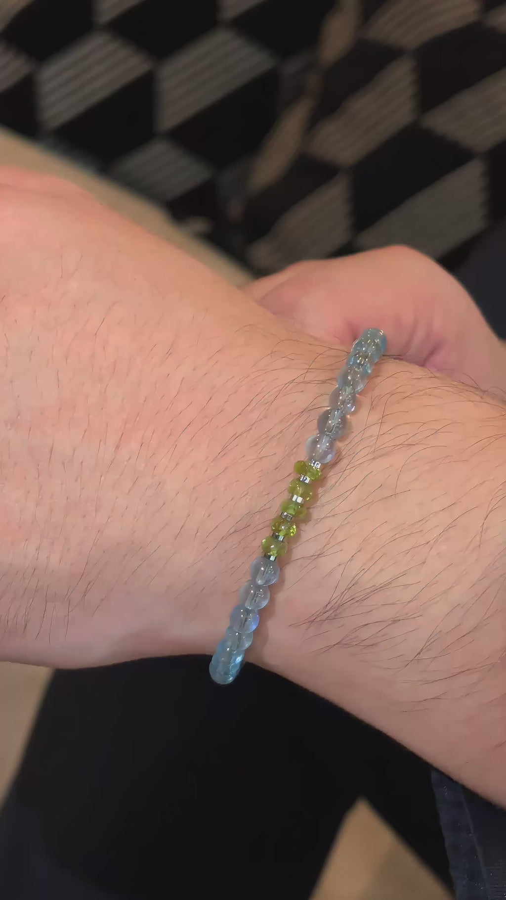 Silk Road Relic Silk Road Dew Aquamarine Peridot Bracelet