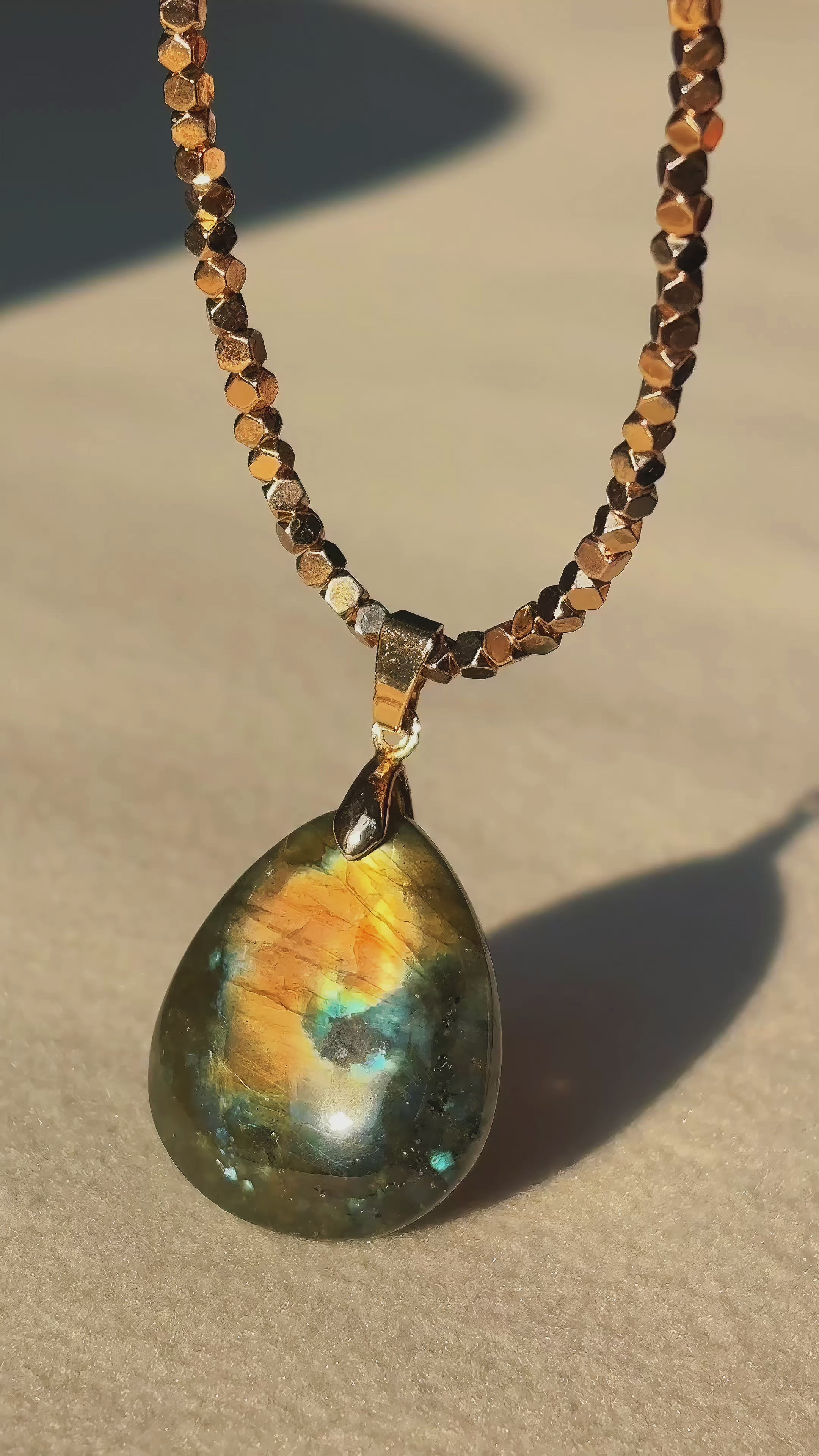 Luminous Labradorite Pendant Necklace