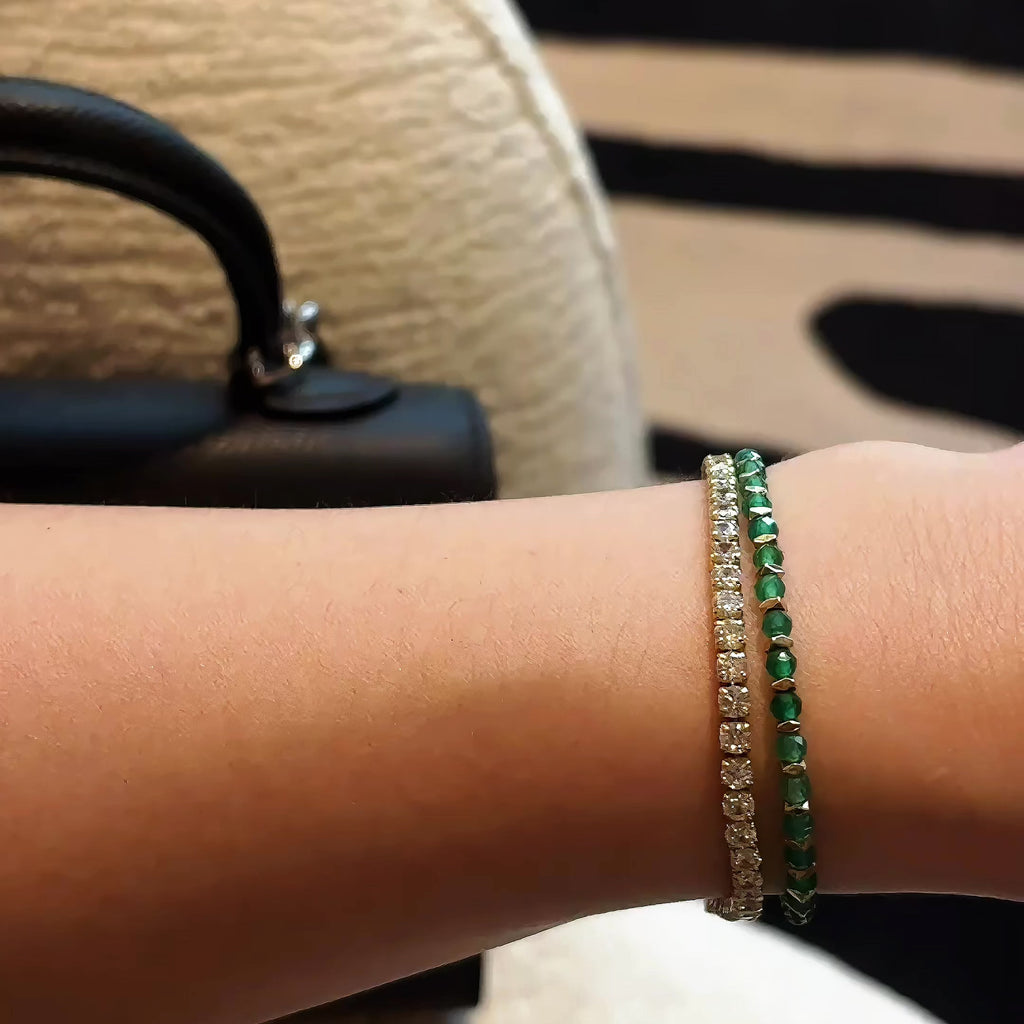 Healing Series Verdant Heart Green Agate Hematite Self Love Bracelet