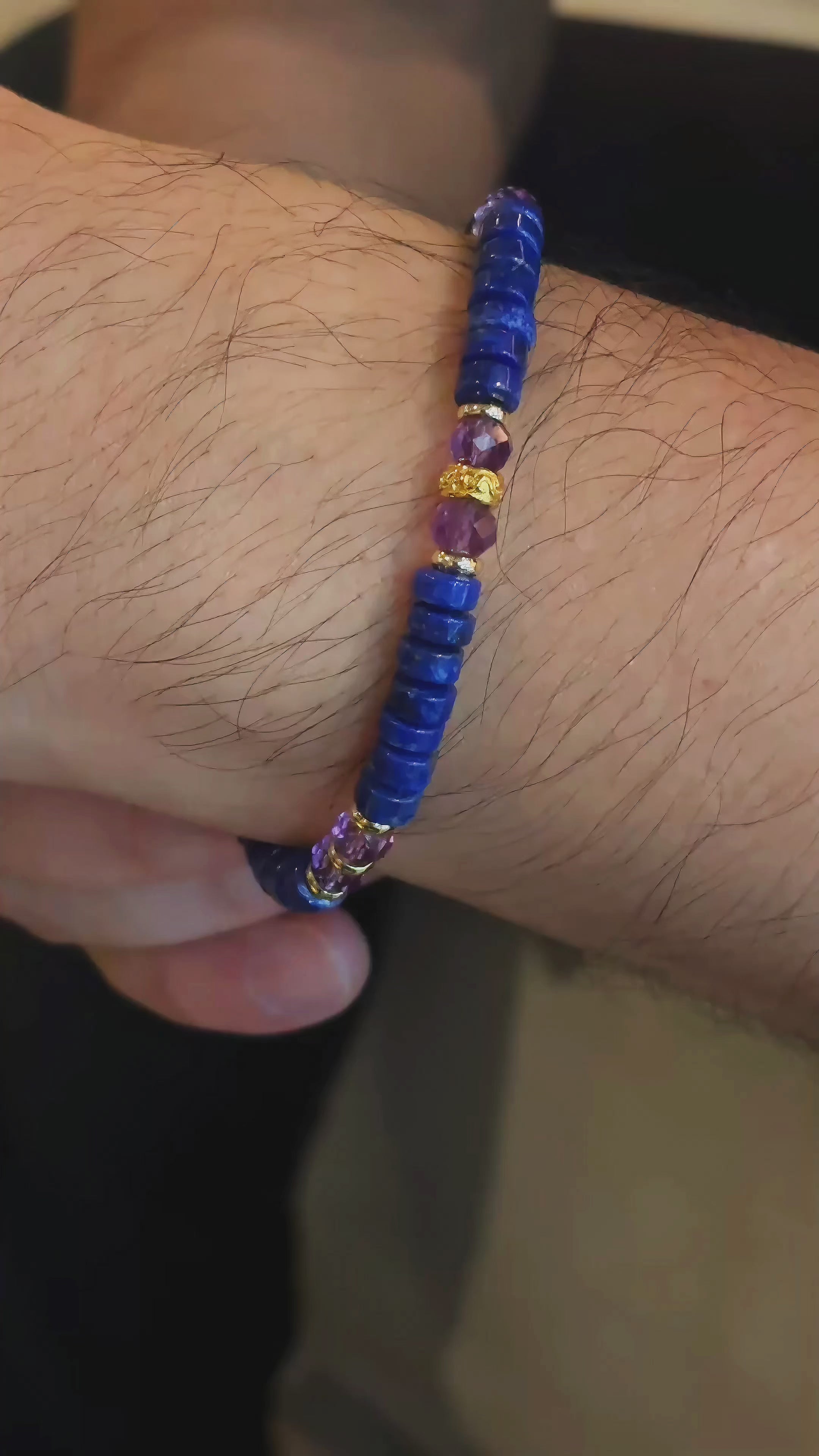 Silk Road Relic Byzantine Dusk Lapis Lazuli Amethyst Wisdom Bracelet