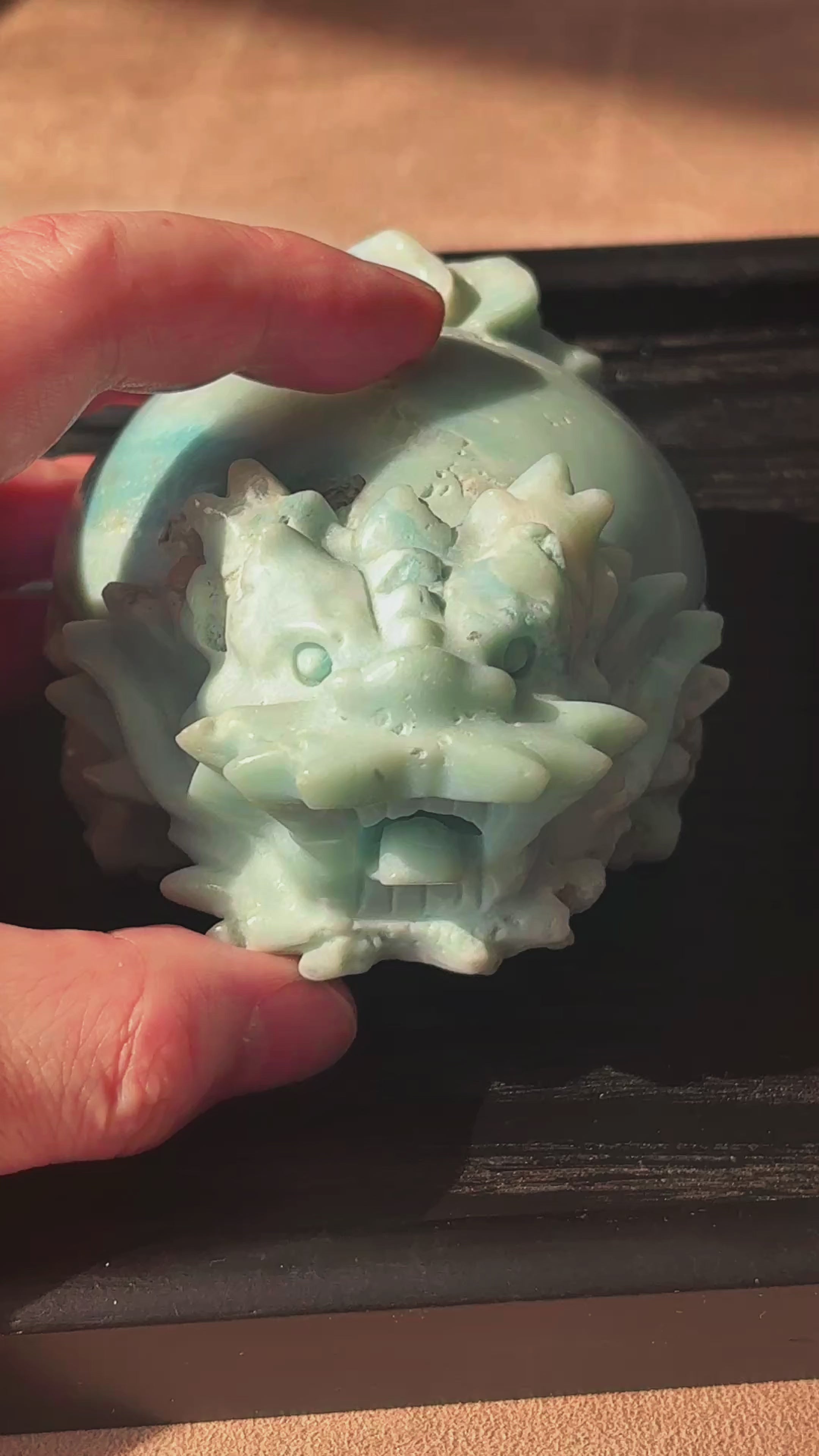 Feng Shui Guardians Amazonite Dragon Turtle Feng Shui Prosperity Statue